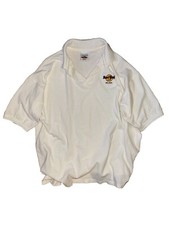 Hard Rock Cafe Vintage Polo Shirt Orlando White Made In USA Vintage Size XL