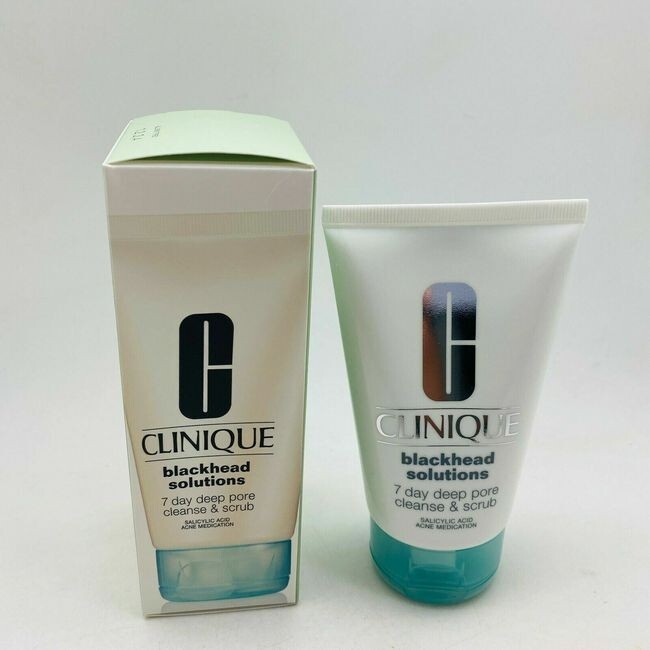 Clinique Blackhead Solutions 7 Day Deep Pore Cleanse & Scrub 4.2 oz/125ml NIB