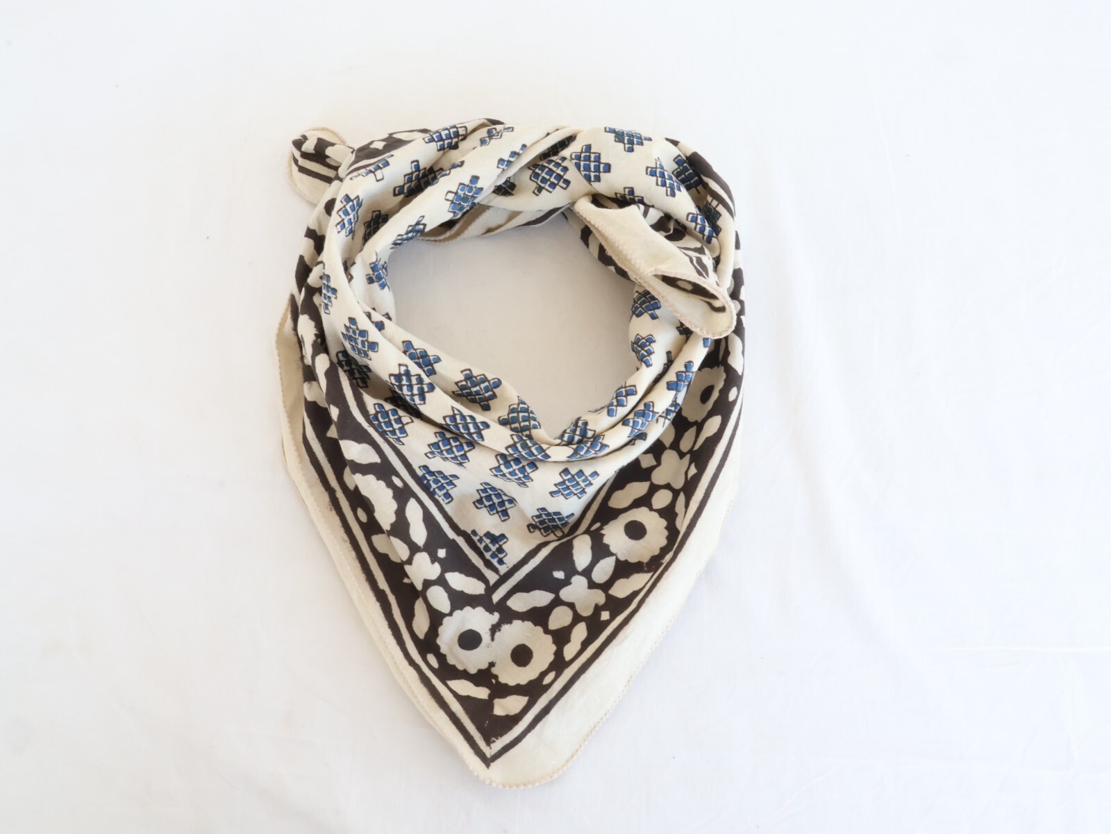 Hand Block Print 100%Cotton Bandana Bohemian Style Cotton Neck Scarf 100% Cotton