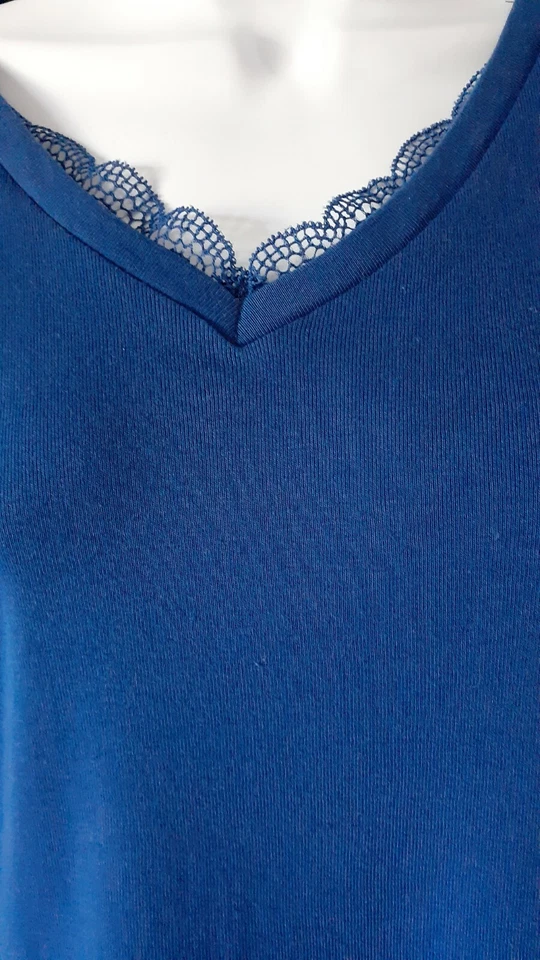 Charter Club 蓝色白色睡衣套装长袖长裤狗 X 小号 40 英寸胸围 — 第 4/4 张图片