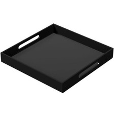 Acrylic Serving Tray 12x12 Inches -Spill Proof- Decorative Tray Organiser for...