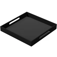 Acrylic Serving Tray 12x12 Inches -Spill Proof- Decorative Tray Organiser for...
