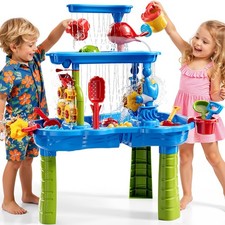 Water Table for Toddlers 3-5, 3-Tier Kids Sand Water Table, Water and Sand Ac...