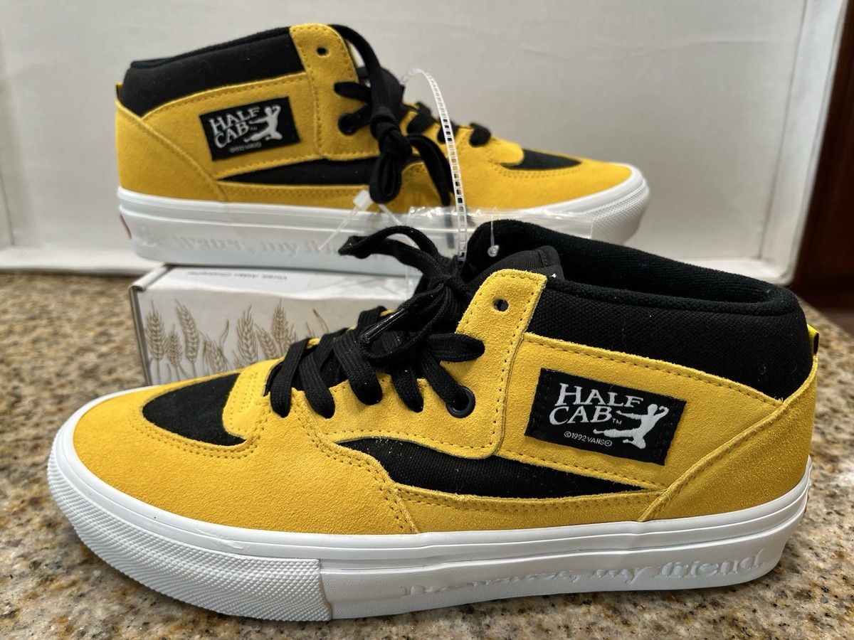 VANS x BRUCE LEE SKATE HALF CAB BLACK AND YELLOW SHOES Men's Size