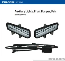 Polaris OEM 25-26' Ranger 1000 XP/Crew Auxiliary Lights, Front Bumper,  2890440