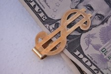 Vtg Swank Money Clip Dollar Sign Gold 10K R.G.P.