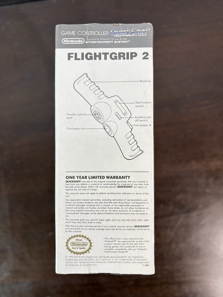 QuickShot Flight Grip 2 Nintendo NES Controller BRAND NEW SEALED - Image 3 of 4