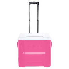 IGLOO COOL BOX LAGUNA 16QT 15L ROLLER WHEELED COOLER ICE CAMPING FESTIVAL PINK