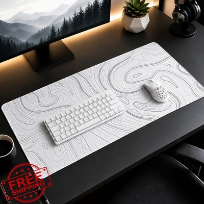 AQQA Gaming Mouse Pad White XXL 35.4x15.7''