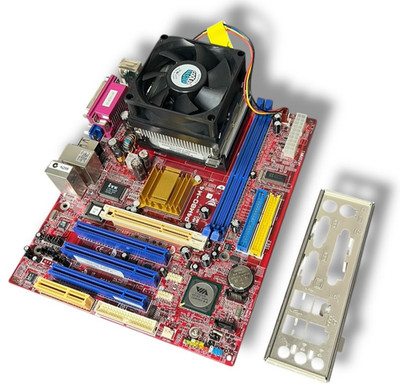 Biostar P4M80-M4 Motherboard / Pentium 4 - w/ IO SHIELD + HEATSINK + FAN + CPU!!