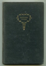 R A LATTIMORE, A K Laing / Hanover Poems 1st Edition 1927