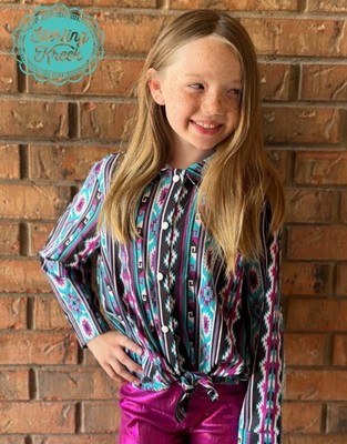 Sterling Kreek Kids Button Down Rodeo Shirt Size 2/3t