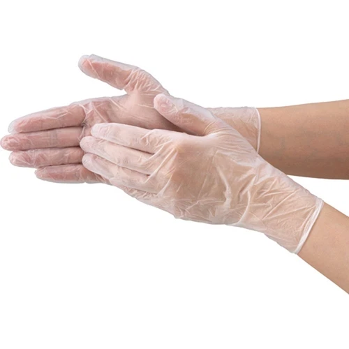 TRUSCO vinyl disposable gloves S translucent clear powder-free 0.06 100 pieces T