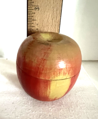 Vintage Painted Wood Child's Miniature Apple Toy Tea Set Japan