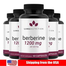 Premium Berberine HCL Extract 1200mg, Healthy Cholesterol, Anti-inflammatory