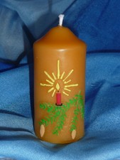 Bienenwachskerze Adventszweig als Dekoration oder Geschenk f&uuml;r Weihnachten