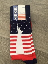 HOTSOX American Patriotic Mens Socks Made In USA NWT Statue Of Liberty
