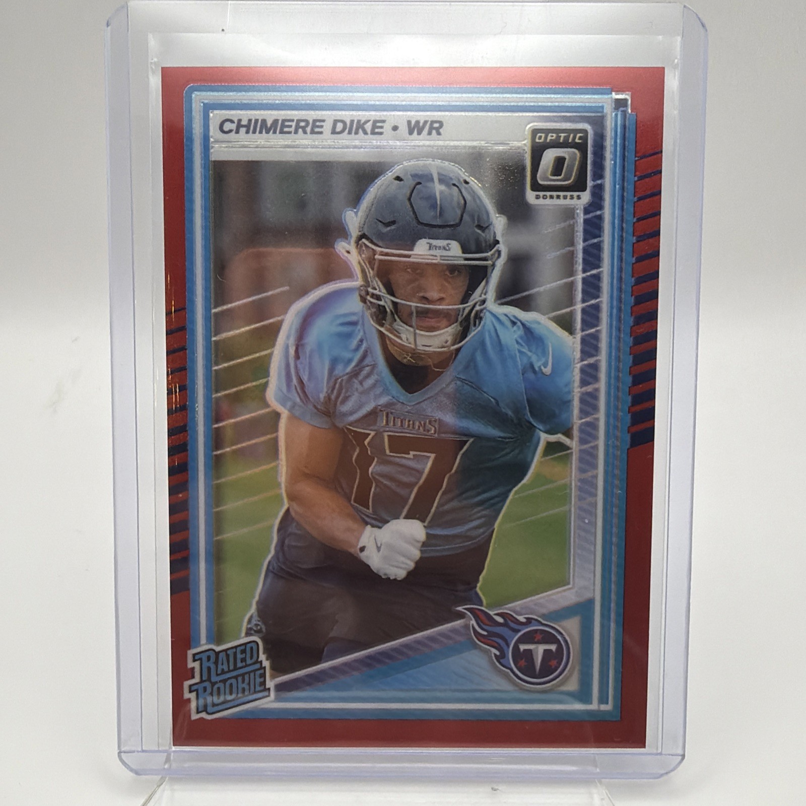 2025 Donruss Optic Chimere Dike Rated Rookie /149 Red #269 Titans