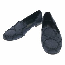 MINA PERHONEN MINAPELHONEN  AINA TAMBOURINE FLAT SHOES 36 NAVY Used KLDR-0