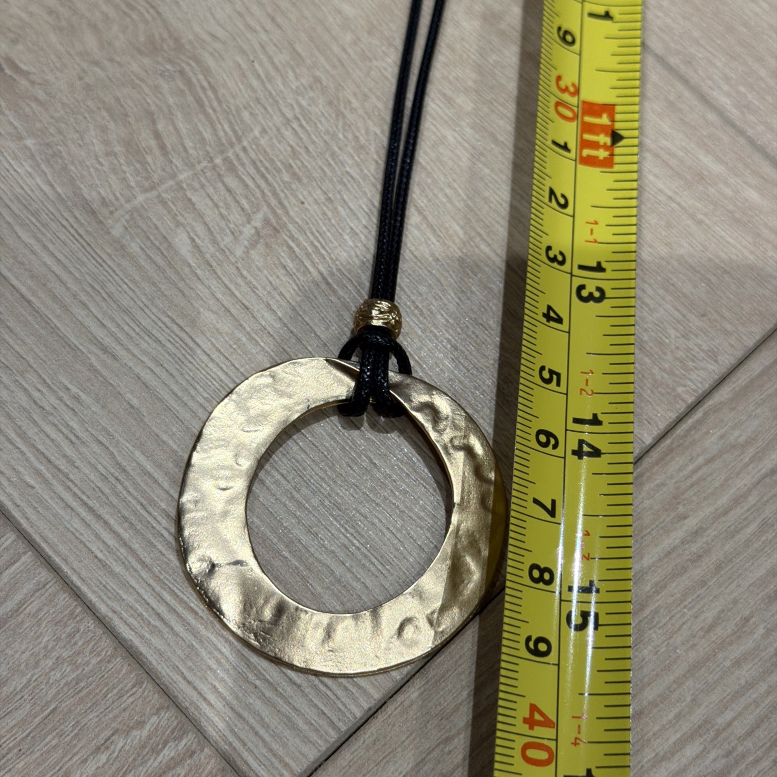 Gorgeous Boho Gold Tone Circle Pendant Necklace modern retro statement party image 10