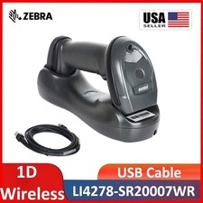 Zebra Symbol LI4278-SR20007WR USB Wireless 1D Handheld Barcode Scanner w Cradle