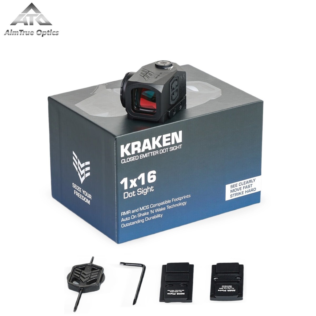SWAMPFOX Kraken 1x16mm 3MOA Closed Emitter Red/Green Dot Sight w