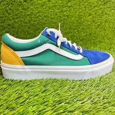 Vans Old Skool Yacht Club Womens Size 6.5 Blue Green Casual Skate Shoes Sneakers