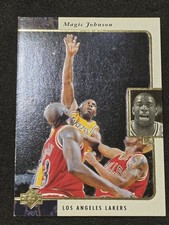 1996-97 Upper Deck SP #66 Magic Johnson w/ Michael Jordan  Los Angeles Lakers