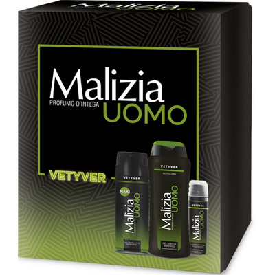 Malizia Uomo Profumo D´intesa Vetyver Geschenkset 3-teilig