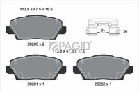 Pagid Bremsbelagsatz Scheibenbremse T2838N FüR KIA Picanto 3 JA LPG Gdi DPI MPI