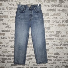 Everlane Jeans Women 28 The 90's Way-High Jean Button Fly 100 Cotton Light Blue