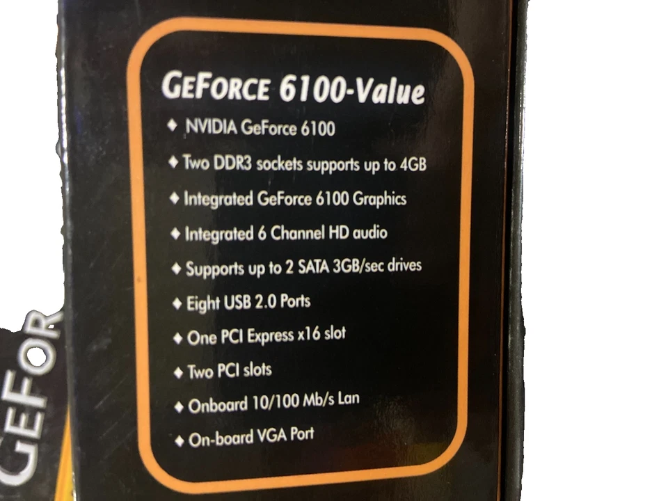 SEALED ZOTAC GeForce GF6100 Value MicroATX Motherboard, Slots: 65W AM3~PCI~DDR3 - Image 2 of 4