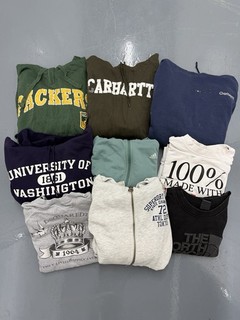 Branded Hoodie Sweatshirt Bundle x9 Carhartt Adidas TNF Reseller Job Lot