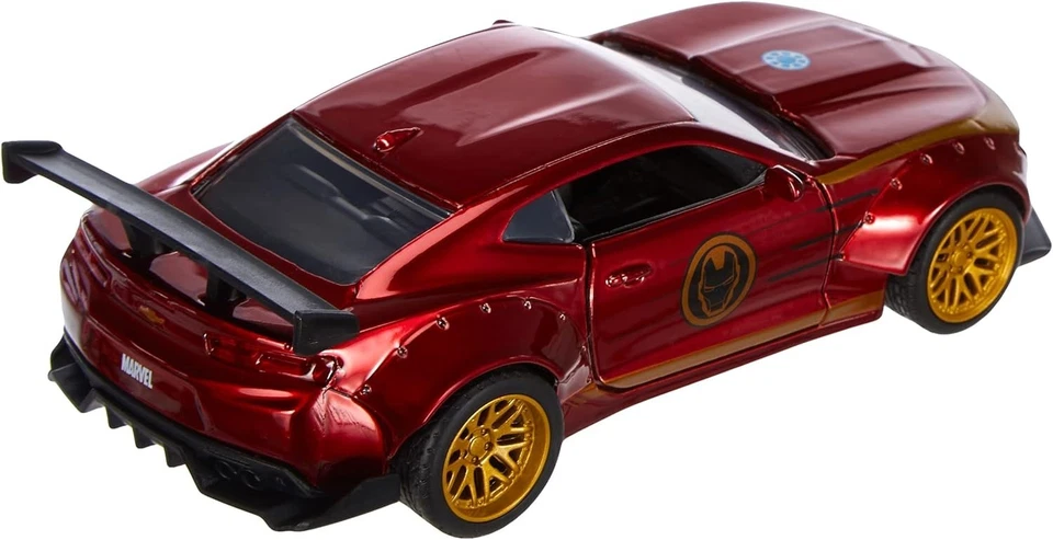 Auto Chevrolet Camaro 2016 Iron Man Con Porte Apribili in Metallo 1:32 Jada - Immagine 4 di 4