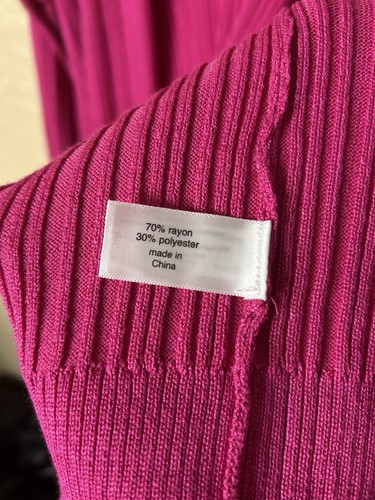 🩷 NWT LANE BRYANT Women Open Cardigan Magenta Knit Size 22/24 3x Pop of Color - Picture 9 of 10