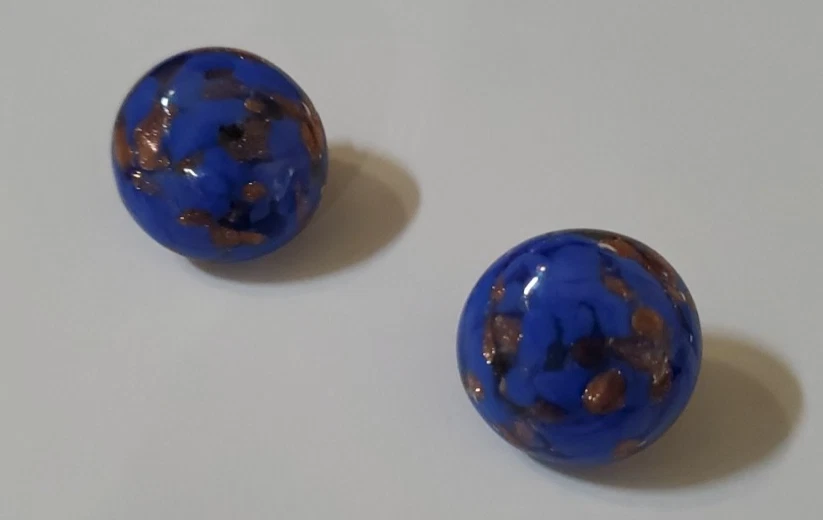 European Turquoise Glass Bead Necklace & Earrings Gorgeous Colors - Image 4 of 4