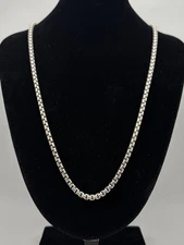 David Yurman 4mm 925 Sterling Silver Box Chain 30in Necklace - Read Description