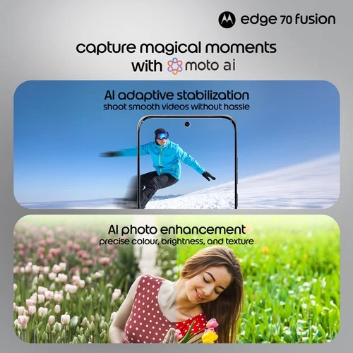 MOTOROLA Edge 70 Fusion (SILHOUETTE, 12+256GB) Snapdragon® 7s Gen 4 SmartPhone. - Picture 9 of 9