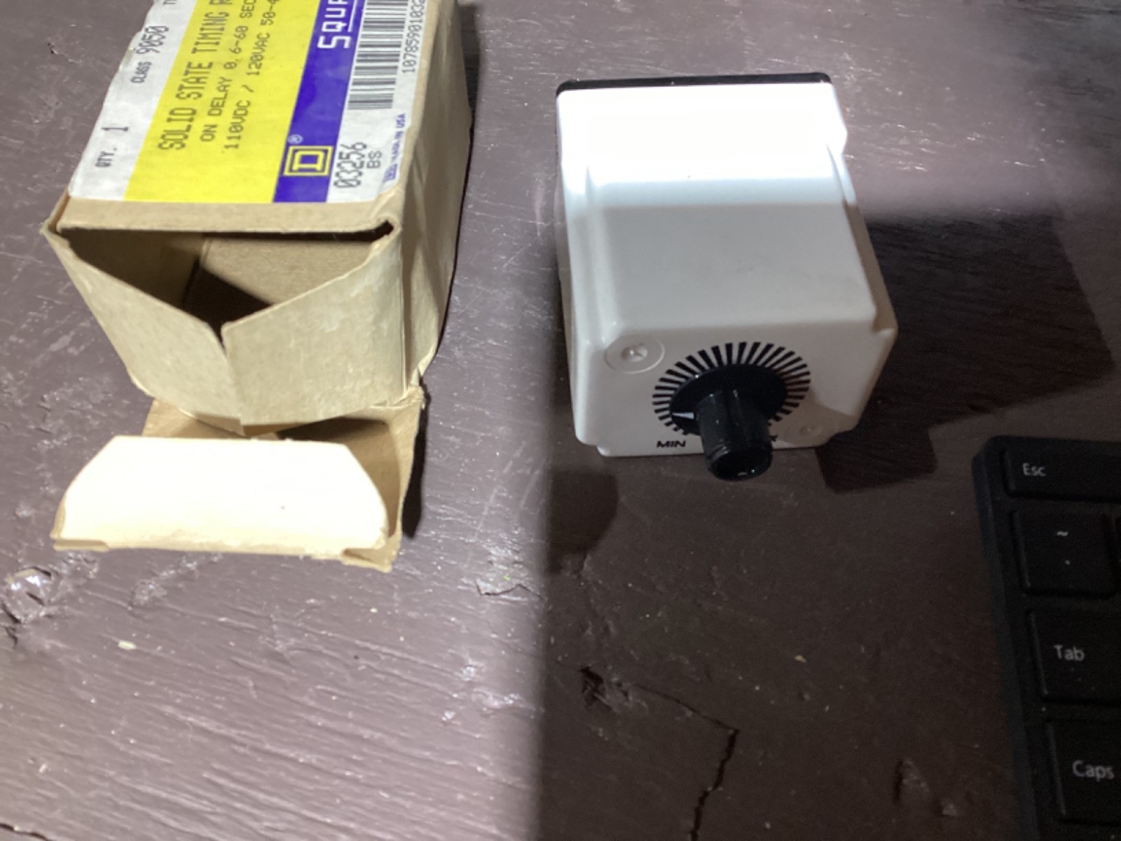 Square D 9050 JCK13 Solid State Timing Relay on Delay 0.6-60 Sec. 110/120v