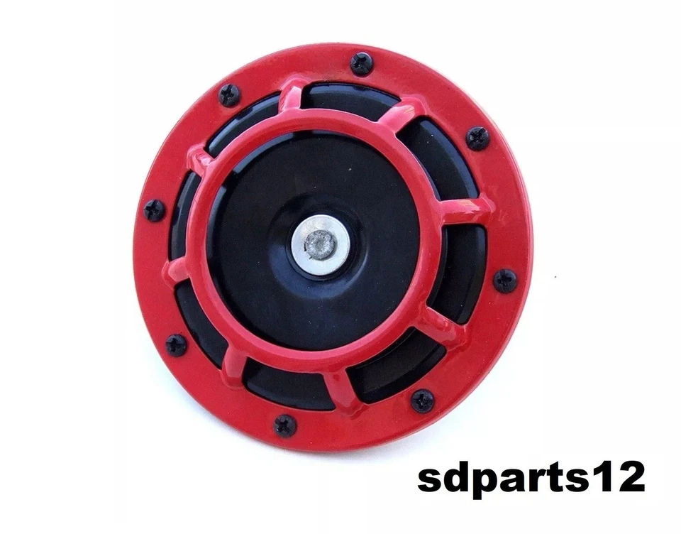 Set 2x  Hupe Fanfare Starktonhorn 12V 66W 300/500Hz 123mm Horn 125dB Signalhupe - Bild 2 von 4