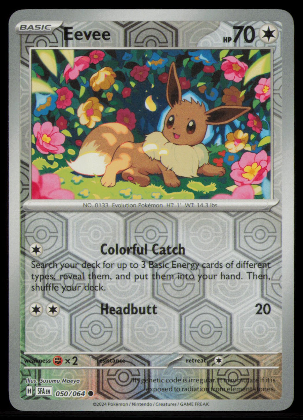 Eevee 050/064 Common Shrouded Fable Pokemon Reverse Holo Near Mint
