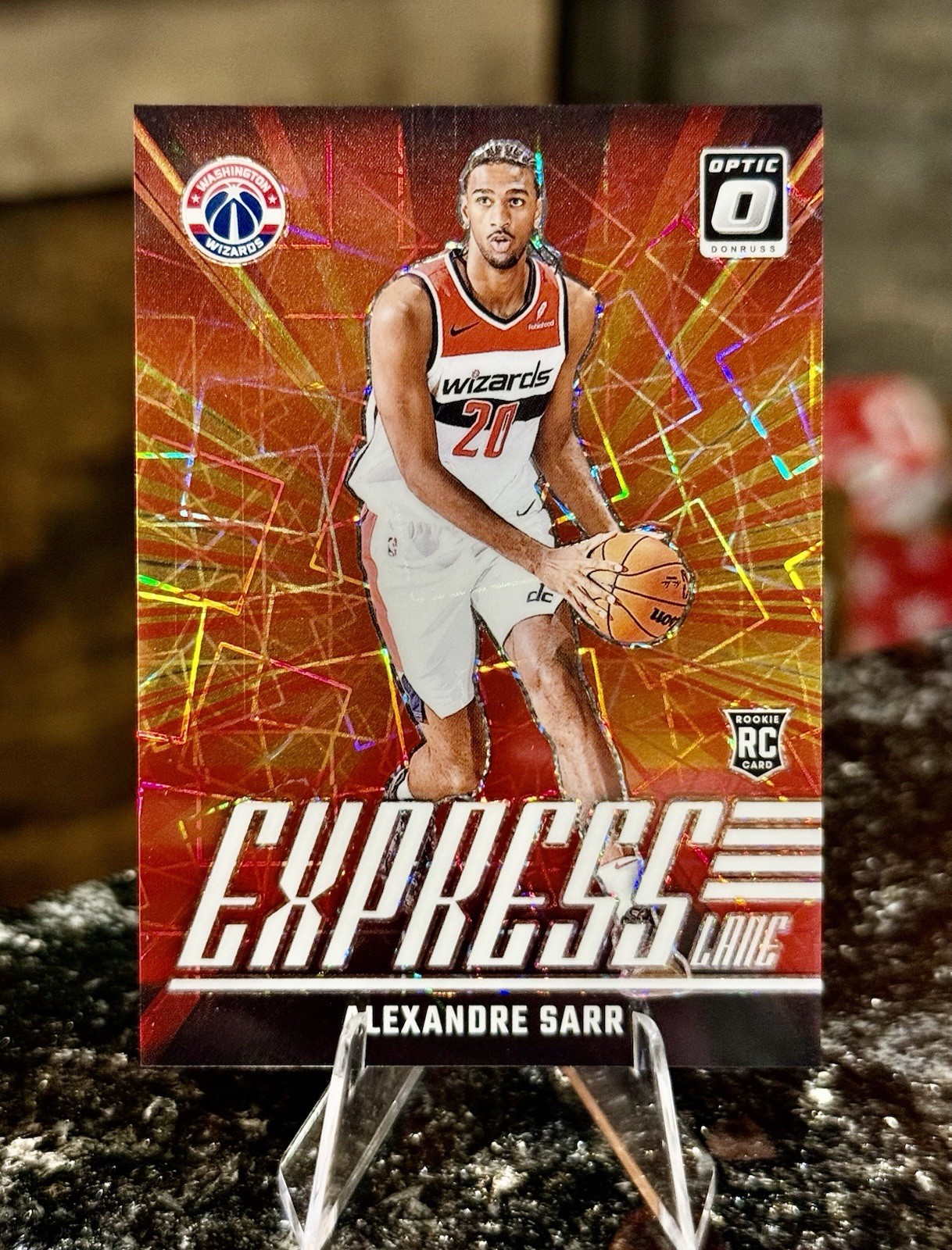 2024-25 Donruss Optic ALEXANDRE SARR RC #/59 WHITE VELOCITY Express Lane Wizards