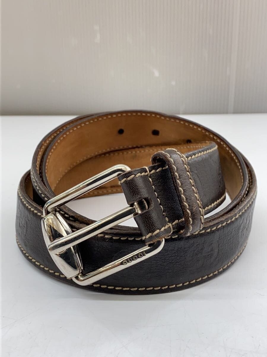 GUCCI Mens Leather Belt BRW 201766 in Brown Size 95