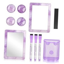 Purple Magnetic Locker Marble Theme Accessories Kit 11 Pcs Purple Marble-2