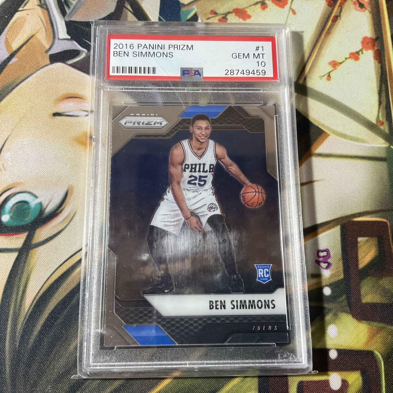 2016 Panini Prizm Ben Simmons #1 RC PSA 10 GEM MINT Rookie Card view 3