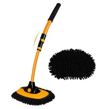 Curved Car Cleaning Brush with Telescopic Handle for RV, Truck, Boat, Van Wash