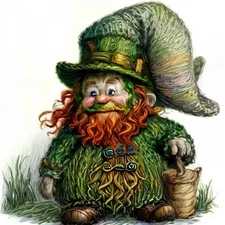ACEO Fantasy Leprechaun Character Art Card Print