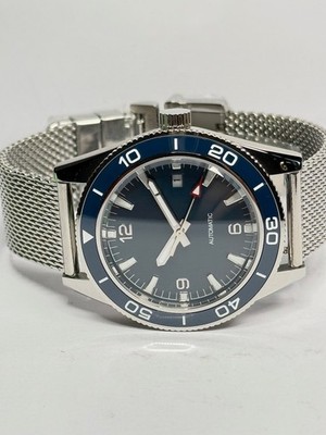 Handmade Diver, 41.5mm with Milanese Bracelet, Sapphire + Miyota, Warranty