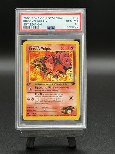 Brock's Vulpix (1st Edition) graded PSA 10 for sale on eBay