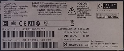 TV Philips Model 42PFL9803H/10 alle Platinen aus dem Fernseher Preis pro Platine
